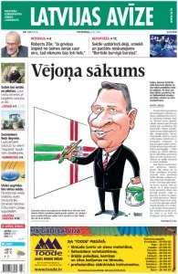 prezidents, Raimonds Vējonis, karikatūra, Latvijas Avīze