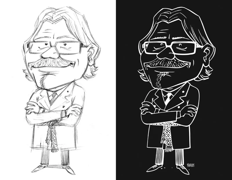 Ķirsons, lido, karikatūra Gatis Šļūka, Galleria riga