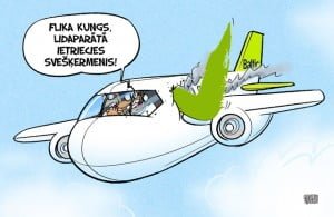 AirBaltic karikatūra, Gatis Šļūka, lidmašīna
