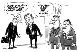 Māris Kučinskis, Šļūka, politiskā karikatūra