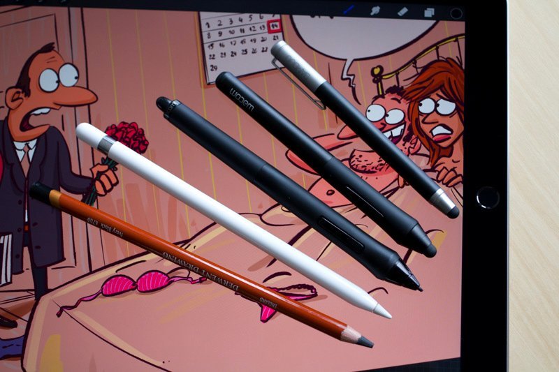 Zīmēšana ar Apple Pencil, iPad Pro, tests