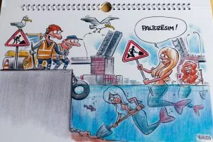 Karikatūru kalendārs, karikatūras