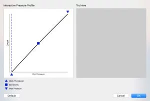 wacom pressure profile, wacom intuos pro