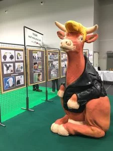 Trump, cartoon exhibition, Saint Just le Martel