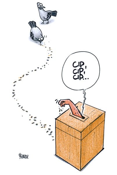 Īsi par demokrātiju, karikatūra