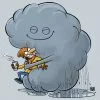 Mākonis pelēks, karikatūra