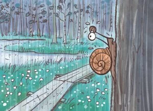 gliemezis, karikatūra, spēļu kārtis