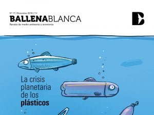 Ballena Blanca, caricatura, portada, la crisis de los plasticos