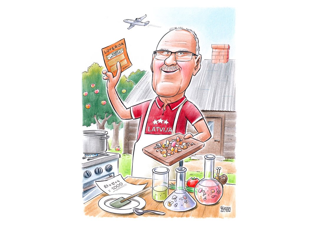 Personalizēta karikatūra pēc foto kā dāvana jubilejā