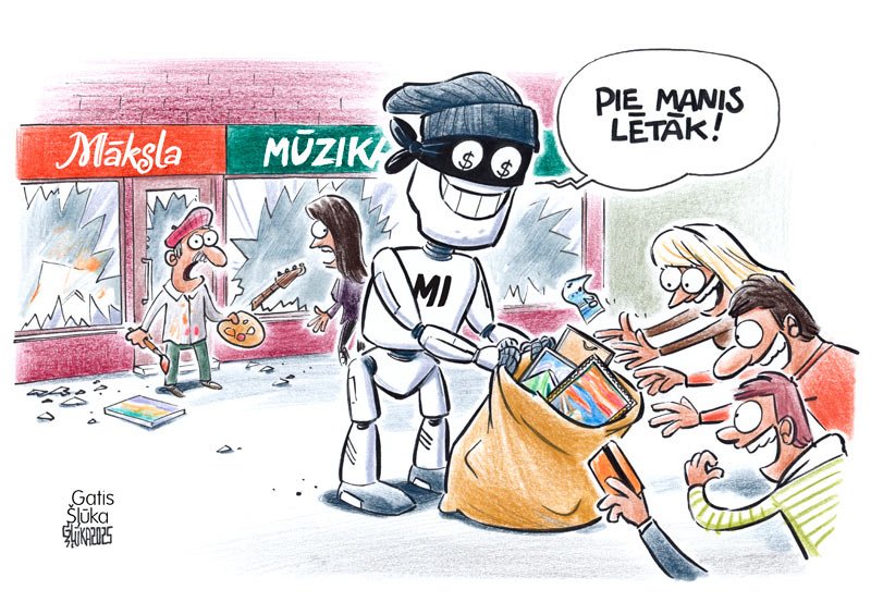Karikatūras un mākslīgais intelekts (MI)